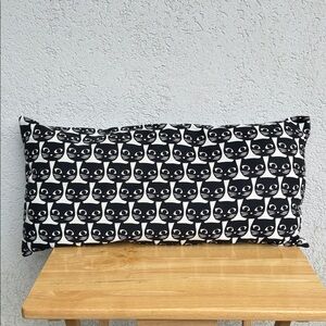 Black and White Cat Pattern Rectangular Pillow IKEA